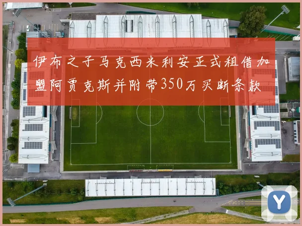 伊布之子马克西米利安正式租借加盟阿贾克斯并附带350万买断条款